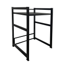 Washing machine shelf 74x65x111cm black | Storage rack for washing machine and dryer stacked | Bathroom stand shelf laundry cabinet basement