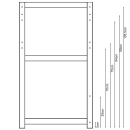 Washing machine shelf 74x65x111cm black | Storage rack for washing machine and dryer stacked | Bathroom stand shelf laundry cabinet basement