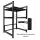 Washing machine shelf 74x65x111cm black | Storage rack for washing machine and dryer stacked | Bathroom stand shelf laundry cabinet basement