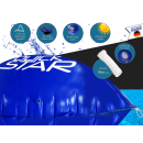 Poolkissen Eckig 120x120 cm Blau | 4 Seile & Sicherheitsventil | 2x Reparaturset | PVC 0,44mm | Winter Pool Kissen mit Doppelnaht | Luftkissen Chlor- und UV-Beständig