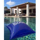 Poolkissen Eckig 120x120 cm Blau | 4 Seile & Sicherheitsventil | 2x Reparaturset | PVC 0,44mm | Winter Pool Kissen mit Doppelnaht | Luftkissen Chlor- und UV-Beständig