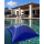Poolkissen Eckig 120x120 cm Blau | 4 Seile & Sicherheitsventil | 2x Reparaturset | PVC 0,44mm | Winter Pool Kissen mit Doppelnaht | Luftkissen Chlor- und UV-Beständig