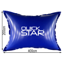 Poolkissen Eckig 200x400 cm Blau | 4 Seile & Sicherheitsventil | 2x Reparaturset | PVC 0,44mm | Winter Pool Kissen mit Doppelnaht | Luftkissen Chlor- und UV-Beständig