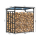 Metall Kaminholzregal Außen 185 x 100 x 185 cm, Basic - 30 mm Stahlprofil, Anthrazit, Wetterfest, Kapazität 3,5 m³ (5 SRM), XXXL Garten Kaminholzunterstand Stapelhilfe