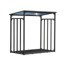 Metal firewood rack anthracite XXXL 185 x 100 x 185 cm with Weather Protection Promotion firewood shelter 3,5 m³ firewood storage stacking aid outside