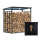 Metal firewood rack anthracite XXXL 185 x 100 x 185 cm with Weather Protection Promotion firewood shelter 3,5 m³ firewood storage stacking aid outside