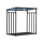 Metal firewood rack anthracite XXXL 185 x 100 x 185 cm with Weather Protection Promotion firewood shelter 3,5 m³ firewood storage stacking aid outside