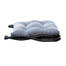Folding Footstool Footrest Ottoman with Metal Legs, Removable Padded Seat