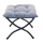 Folding Footstool Footrest Ottoman with Metal Legs, Removable Padded Seat
