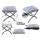 Folding Footstool Footrest Ottoman with Metal Legs, Removable Padded Seat