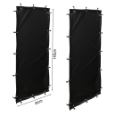 Wetterschutz Set Seitlich 98 x 148 cm, 2 Seiten für Kaminholzregal T/H 100 x 185 cm, Polyester Schwarz
