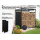 Wetterschutz Set Seitlich 98 x 148 cm, 2 Seiten für Kaminholzregal T/H 100 x 185 cm, Polyester Schwarz