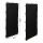 Wetterschutz Set Seitlich 98 x 148 cm, 2 Seiten für Kaminholzregal T/H 100 x 185 cm, Polyester Schwarz