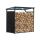 Wetterschutz Set Seitlich 98 x 148 cm, 2 Seiten für Kaminholzregal T/H 100 x 185 cm, Polyester Schwarz