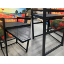Metal washing machine shelf 74x65x111cm with pull-out tray matt black Standing shelf bathroom storage tumble dryer