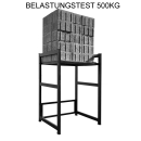Metal washing machine shelf 74x65x111cm with pull-out tray matt black Standing shelf bathroom storage tumble dryer