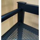 Metal washing machine shelf 74x65x111cm with pull-out tray matt black Standing shelf bathroom storage tumble dryer