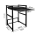 Metal washing machine shelf 74x65x111cm with pull-out tray matt black Standing shelf bathroom storage tumble dryer