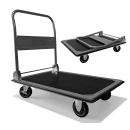 Lagertrolley Rollwagen 73x47cm faltbar für Garage Werkstatt Haushalt Keller Plattformwagen