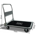 Lagertrolley Rollwagen 73x47cm faltbar für Garage Werkstatt Haushalt Keller Plattformwagen