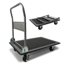 Lagertrolley Rollwagen 73x47cm faltbar für Garage Werkstatt Haushalt Keller Plattformwagen