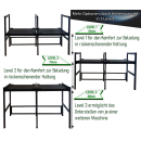 Metal washing machine shelf 146x65x99cm matt black Standing shelf bathroom storage tumble dryer