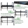 Metal washing machine shelf 146x65x99cm matt black Standing shelf bathroom storage tumble dryer