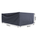 Gitterbox Abdeckung PVC-Tarp 125x85x50cm PVC-Gewebe 350g/m²  Grau Schutzhülle Abdeckplane Staubschutz