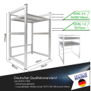 Washing machine shelf 74x65x111cm white| Storage rack for washing machine and dryer stacked | Bathroom stand shelf laundry cabinet basement