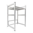 Washing machine shelf 74x65x111cm white| Storage rack for washing machine and dryer stacked | Bathroom stand shelf laundry cabinet basement