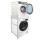 Washing machine shelf 74x65x111cm white| Storage rack for washing machine and dryer stacked | Bathroom stand shelf laundry cabinet basement