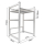 Washing machine shelf 74x65x111cm white| Storage rack for washing machine and dryer stacked | Bathroom stand shelf laundry cabinet basement