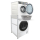 Metal washing machine shelf 74x65x111cm with pull-out tray white Standing shelf bathroom storage tumble dryer