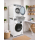 Metal washing machine shelf 74x65x111cm with pull-out tray white Standing shelf bathroom storage tumble dryer