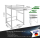 Metal washing machine shelf 74x65x111cm with pull-out tray white Standing shelf bathroom storage tumble dryer