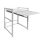 Metal washing machine shelf 74x65x111cm with pull-out tray white Standing shelf bathroom storage tumble dryer