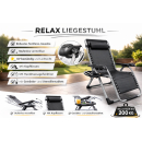 Foldable & Weatherproof Sun Lounger, Extra Wide 72 cm Garden Recliner, Adjustable Backrest, 160 kg Capacity, Hand Massage, With Head Pillow & Cup Holder  Indoor & Outdoor