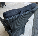 Kissen Auflage für Gartenstuhl 48 x 113 x 8 cm Anthrazit