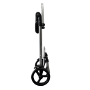 Folding Aluminium Shopping Trolley 57L (48L + 9L Insulated) – Black – 30kg Load, 35×45×98cm – EVA Wheels Ø20.5cm – Foldable, Hand Truck & Shoulder Bag – Supermarket Hooks