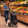 Folding Aluminium Shopping Trolley 57L (48L + 9L Insulated) – Black – 30kg Load, 35×45×98cm – EVA Wheels Ø20.5cm – Foldable, Hand Truck & Shoulder Bag – Supermarket Hooks