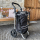 Folding Aluminium Shopping Trolley 57L (48L + 9L Insulated) – Black – 30kg Load, 35×45×98cm – EVA Wheels Ø20.5cm – Foldable, Hand Truck & Shoulder Bag – Supermarket Hooks