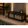 Metall Kaminholzregal Sitzbank 100 × 48 × 45 cm – Matt Schwarz, Industrial Design Holzlager SPA Bank Sitztruhe