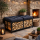 Metall Kaminholzregal Sitzbank 100 × 48 × 45 cm – Matt Schwarz, Industrial Design Holzlager SPA Bank Sitztruhe