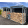 Aluminium Kaminholzregal Außen 185 x 70 x 185 cm Mit Wetterschutz Transparent, Pro - 40 mm Aluprofil, Grau, Wetterfest, Kapazität 2,3 m³ (3,5 SRM), XXL Garten Kaminholzunterstand Stapelhilfe