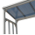 Aluminium Kaminholzregal Außen 130 x 70 x 185 cm Mit Wetterschutz Transparent, Pro - 40 mm Aluprofil, Grau, Wetterfest, Kapazität 1,6 m³ (2,5 SRM), L Garten Kaminholzunterstand Stapelhilfe