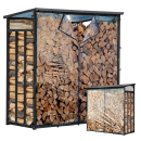 Metall Kaminholzregal Außen 143 x 70 x 145 cm Mit...