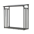 Metall Kaminholzregal Außen 185 x 70 x 185 cm Mit Wetterschutz Transparent, Pro - 40 mm Stahlprofil, Anthrazit, Wetterfest, Kapazität 2,3 m³ (3,5 SRM), XXL Garten Kaminholzunterstand Stapelhilfe