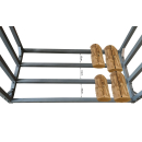 Metall Kaminholzregal Außen 185 x 70 x 185 cm Mit Wetterschutz Transparent, Pro - 40 mm Stahlprofil, Anthrazit, Wetterfest, Kapazität 2,3 m³ (3,5 SRM), XXL Garten Kaminholzunterstand Stapelhilfe