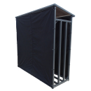 Metall Kaminholzregal Außen 185 x 70 x 185 cm Mit Wetterschutz Transparent, Pro - 40 mm Stahlprofil, Anthrazit, Wetterfest, Kapazität 2,3 m³ (3,5 SRM), XXL Garten Kaminholzunterstand Stapelhilfe