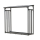 Metall Kaminholzregal Außen 185 x 70 x 185 cm Mit Wetterschutz Transparent, Pro - 40 mm Stahlprofil, Anthrazit, Wetterfest, Kapazität 2,3 m³ (3,5 SRM), XXL Garten Kaminholzunterstand Stapelhilfe